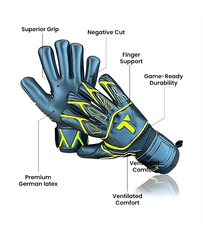 Vortex goalie gloves with finger protection in UK