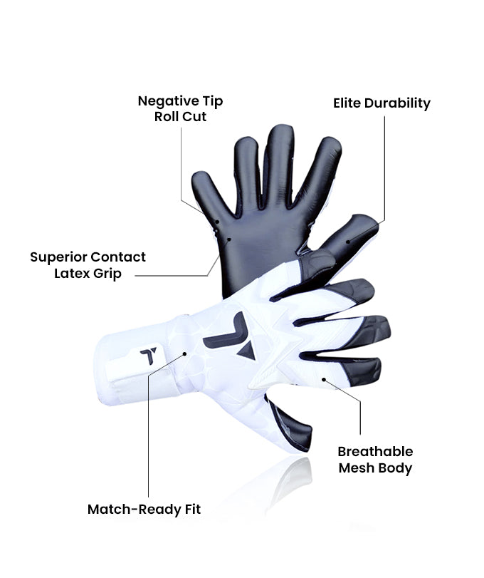 White Professional Goalkeeper Gloves in UK