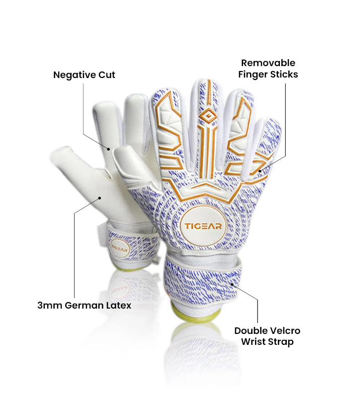 Spark goalie gloves with finger protection in UK