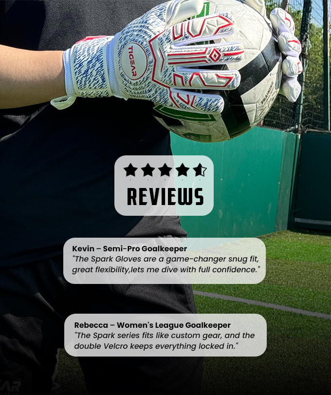 Spark goalie gloves with finger protection in UK